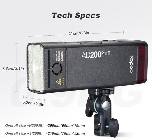 Godox AD600Pro II Outdoor Strobe Light 600Ws 2.4 GHz Wireless TTL Camera Flash Speedlite TFT Screen for Onboard Control Powerful Li-ion Battery 1/8000s HSS 0.01-0.9s Recycling Time 360 Full Power in Saudi Arabia
