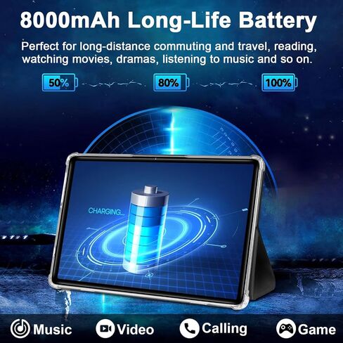 Android 14 Tablet ، 2024 Tablet مع شاشة IPS 10 بوصة IPS ، 22 جيجابايت+128 جيجا بايت (1 تيرابايت توسيع) ، 8000 مللي أمبير في الساعة قرص ثماني النواة مع لوحة المفاتيح ، الماوس ، العلبة ، GPS ، BT5.0 ، الدعم على نطاق واسع L1 in Kuwait