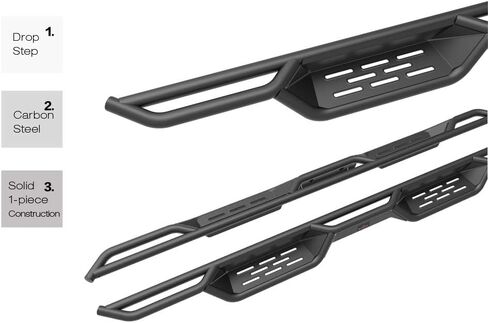 APS Drop Steps Running Boards متوافقة مع Toyota Tundra 2007-2021 Cab Extended Cab | 304 خطوات جانبية من الفولاذ المقاوم للصدأ NERF أشرطة | مكافحة الانزلاق | 500 رطل السعة | ضمان لمدة 5 سنوات in Kuwait