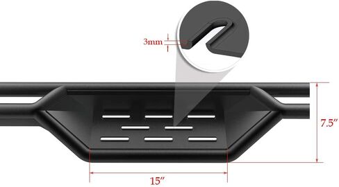APS Drop Steps Running Boards متوافقة مع Toyota Tundra 2007-2021 Cab Extended Cab | 304 خطوات جانبية من الفولاذ المقاوم للصدأ NERF أشرطة | مكافحة الانزلاق | 500 رطل السعة | ضمان لمدة 5 سنوات in Kuwait