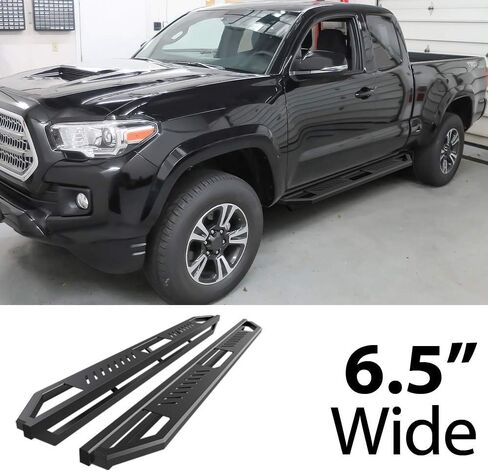 HD Ridez Hybrid Rocker Steps Steel Armor متوافق مع Toyota Tacoma 2005-2023 CAB Extended Access Cab (Nerf Bar Side Steps Side Bars) in Kuwait