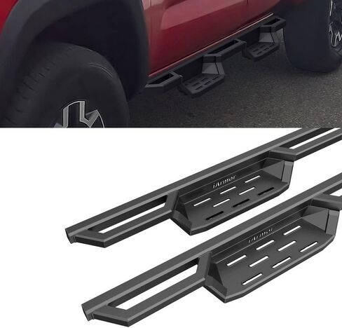 HD Ridez Hybrid Rocker Steps Steel Armor متوافق مع Toyota Tacoma 2005-2023 CAB Extended Access Cab (Nerf Bar Side Steps Side Bars) in Kuwait