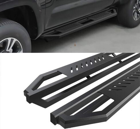 HD Ridez Hybrid Rocker Steps Steel Armor متوافق مع Toyota Tacoma 2005-2023 CAB Extended Access Cab (Nerf Bar Side Steps Side Bars) in Kuwait