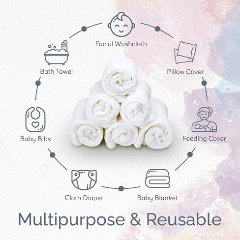 KiddyCare Organic Muslin Baby Bibs for Girls and Baby Bibs for Boys 0-6 Months | Baby Bandana Bibs, Super Soft Baby Bibs for Drooling and Teething, Muslin Bib, Baby Bibs for Boy and Girl, 4-Color Pack in Saudi Arabia