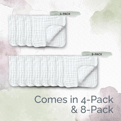 KiddyCare Organic Muslin Baby Bibs for Girls and Baby Bibs for Boys 0-6 Months | Baby Bandana Bibs, Super Soft Baby Bibs for Drooling and Teething, Muslin Bib, Baby Bibs for Boy and Girl, 4-Color Pack in Saudi Arabia