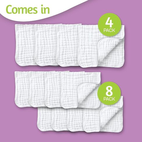 KiddyCare Organic Muslin Baby Bibs for Girls and Baby Bibs for Boys 0-6 Months | Baby Bandana Bibs, Super Soft Baby Bibs for Drooling and Teething, Muslin Bib, Baby Bibs for Boy and Girl, 4-Color Pack in Saudi Arabia