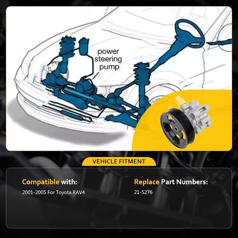 OCPTY Power Steering Pump Compatible with 2001-2005 for Toyota for RAV4 21-5276 Power Assist Pump in Saudi Arabia