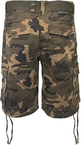 Mersenne Men's Belted Stretch Twill Camo Cargo Short in Saudi Arabia