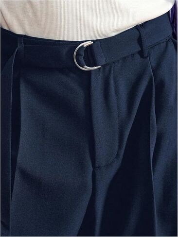 Verdusa Men's Straight Leg Belted Dressy Shorts Summer Knee Length Shorts in Saudi Arabia
