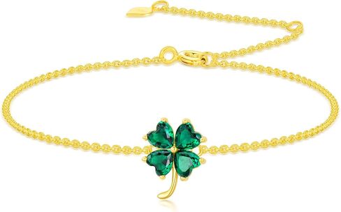 14k Solid Gold Lotus/Sunflower/Clover Bracelet 14k Yellow Gold Flower Jewelry Birthday Christmas Gifts in Saudi Arabia