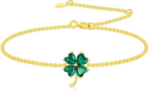 14k Solid Gold Lotus/Sunflower/Clover Bracelet 14k Yellow Gold Flower Jewelry Birthday Christmas Gifts in Saudi Arabia