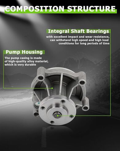 SCITOO Engine Water Pump Compatible with For Ford Crown Victoria,For Ford Mustang,For Lincoln Town Car,For Mercury Grand Marquis,For Mercury Marauder- Replace# AW4128 F3LY8501A in Saudi Arabia