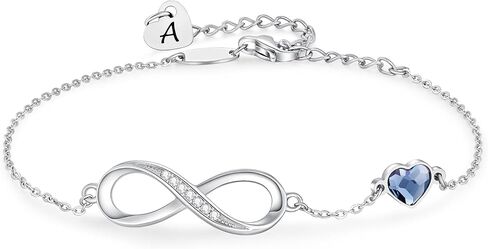 CDE Rose Gold Initial Heart Infinity Bracelets for Women Adjustable Dainty Letter Alphabet Charm Jewelry Birthday Gifts for Women Her Girlfriend Mom Wife in Kuwait