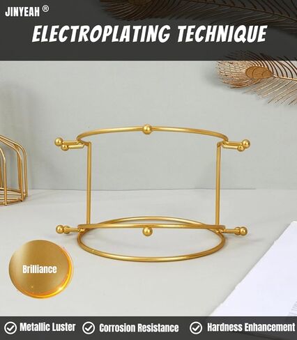 Crown Display 2 مستويات Tiara عرض Stand Golden Bridal Crown Storage Organizer Jewelry Holder for Women Girls Wedding Home Shop Store in Kuwait