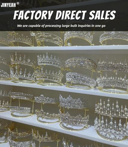 Crown Display 2 مستويات Tiara عرض Stand Golden Bridal Crown Storage Organizer Jewelry Holder for Women Girls Wedding Home Shop Store in Kuwait