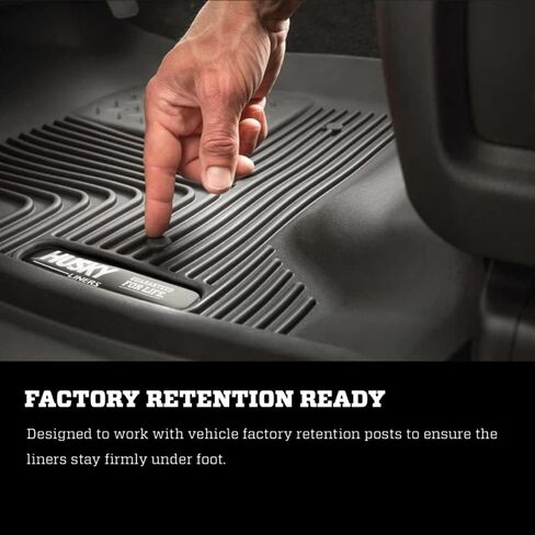 Husky Liners X-act Contour Floor Mats | Fits 2018-2024 Ford Expedition | 2nd Row, 1-pc Black - 54661 in Saudi Arabia