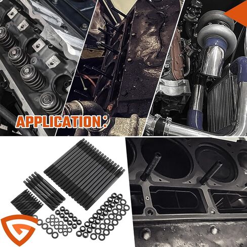 12-Point Cylinder Gasket Head Stud Bolt Kit Fit for Chevy LS1 LS3 5.3L 5.7L 6.0L /LS1 LS6 L98 4.8L 5.3L 6.0L 2004-2019 Engines​ Replaces# 234-4317 in Kuwait
