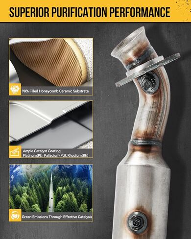 Catalytic Converter, 645428 Stainless Steel Catalytic Converter Replacment for Dakota 2004-2010,High Flow Catalytic Converter(EPA Compliant) in Kuwait