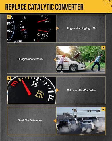 Catalytic Converter, 645428 Stainless Steel Catalytic Converter Replacment for Dakota 2004-2010,High Flow Catalytic Converter(EPA Compliant) in Kuwait