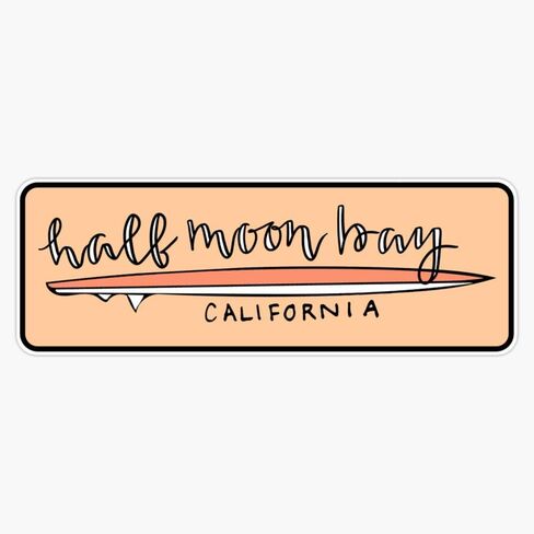 Half Moon Bay Vinyl Sticker Waterproof Decal Laptop Wall Window Bumper Sticker 5" in Saudi Arabia