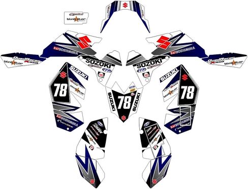 Suzuki LTR 450 Dark Blue Graphics Kit in Saudi Arabia