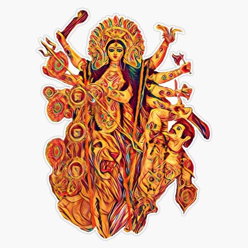 Durga-Buffalo Demon Slayer Sticker Vinyl Bumper Sticker Decal 5" in Saudi Arabia