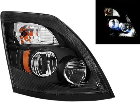 Amerilite Black [LED Extreme LED/Low Beam] 6000K Presconse Prescips تم تعيينه لـ Volvo VNL/VNX - برنامج تشغيل وراكب in Saudi Arabia