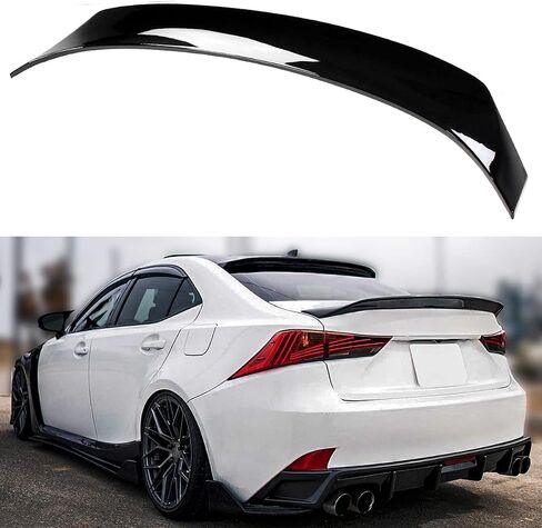 AR Style High Kick Duckbill Gloss Black Trunk Lid Spoiler Wing Tecbater مع 2014-2020 لكزس IS200 IS300 IS350 in Saudi Arabia