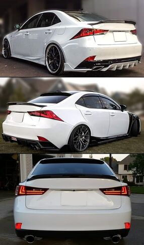 AR Style High Kick Duckbill Gloss Black Trunk Lid Spoiler Wing Tecbater مع 2014-2020 لكزس IS200 IS300 IS350 in Saudi Arabia