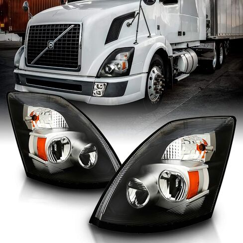Amerilite Black [LED Extreme LED/Low Beam] 6000K Presconse Prescips تم تعيينه لـ Volvo VNL/VNX - برنامج تشغيل وراكب in Kuwait
