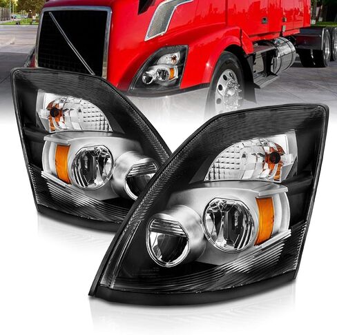 Amerilite Black [LED Extreme LED/Low Beam] 6000K Presconse Prescips تم تعيينه لـ Volvo VNL/VNX - برنامج تشغيل وراكب in Kuwait