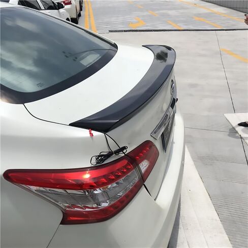 Rear Trunk Spoiler Wing with Light Fit for Nissan Sentra 2013-2019 FE+ S/NISMO/S/SL/SR/SV Gloss Black Sport Style Decklid Lip Exterior Accessories in Saudi Arabia