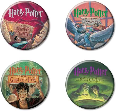 Ata-Boy Harry Potter Book Covers Set of Four 1.25" Collectible Buttons in Saudi Arabia