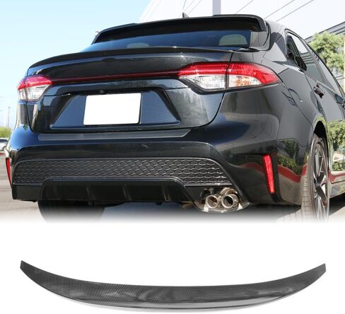 Trunk Spoiler Compatible with 2020-2025 Toyota Corolla Sedan, ABS Plastic Painted Gloss Black IKON Style Rear Trunk Tail Lid Racing Spoiler Wing in Saudi Arabia