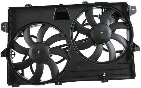 Radiator and Condenser Fan W/Control Module for Ford for Edge 3.5L 2007-2014 & 3.7L 2011-2014,for Lincoln for MKX 3.5L 2007-2010 & 3.7L 2011-2015 Plastic-Blade Material Black-Shroud in Saudi Arabia