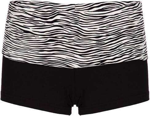 Womens Y2K Foldover Shorts Yoga Pants Zebra Print Cheetah Mini Shorts Low Rise Patchwork Stretchy Hot Pants in Kuwait