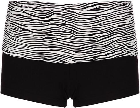 Womens Y2K Foldover Shorts Yoga Pants Zebra Print Cheetah Mini Shorts Low Rise Patchwork Stretchy Hot Pants in Kuwait