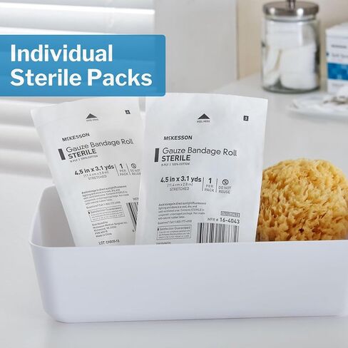 McKesson Sterile 6-Ply Cotton Fluff-Dried Gauze Bandage Roll, 4.5 inches x 4.1 Yards, 100 Count in Saudi Arabia