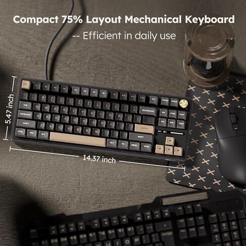لوحة مفاتيح ميكانيكية سلكية RK ROYAL KLUDGE R87 Pro مع مقبض قابل للتبديل السريع، لوحة مفاتيح ألعاب بإضاءة خلفية 75% RGB و88 مفتاحًا، لوحة مفاتيح مخصصة مثبتة بحشية TKL مع QMK/VIA ومفتاح كريمي خطي in Kuwait