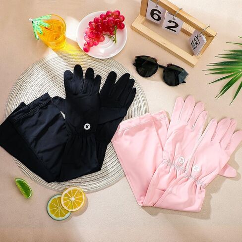 Yahenda 2 Pairs Driving Gloves Women UV Sun Protection Touchscreen Long Sleeve Gloves UPF 50+ Sun Gloves for Cycling Driving in Saudi Arabia