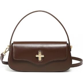 MoreFather Genuine Leather Crossbody Bag, Top Handle Purse for Women, Shoulder Handbag with Adjustable Strap in Kuwait