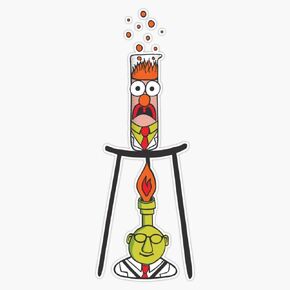 Science Bunsen Burner Beaker Muppets Parody Bumper Sticker Window Water Bottle Decal 5" in Saudi Arabia