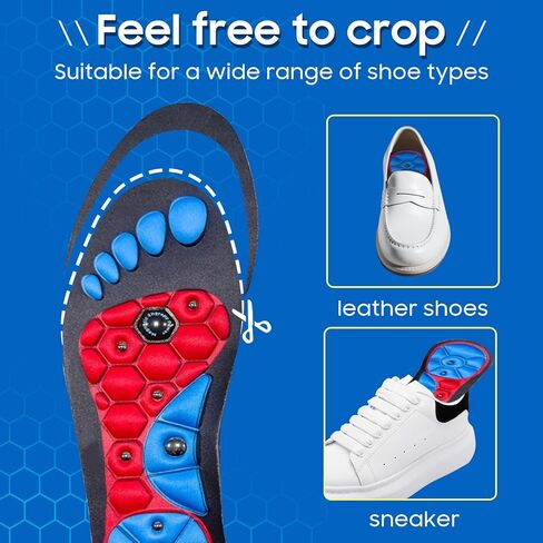 النعال العلاجية ، النعال المغناطيسية للنساء ، النعال المغناطيسية لتعزيز الراحة والدعم ، النعال القدم مع العلاج بالابر (الأحمر الأسود ، M: 9-11) in Kuwait