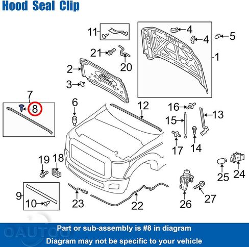 OAUTOO 50pcs 1/4" Hole Multi-Purpose Push-Type Retainer Clip for Ford W706350-S300, N803946S Chrysler 6502871 Mercedes 000-991-52-40 in Saudi Arabia