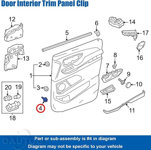 OAUTOO 50pcs 1/4" Hole Multi-Purpose Push-Type Retainer Clip for Ford W706350-S300, N803946S Chrysler 6502871 Mercedes 000-991-52-40 in Saudi Arabia