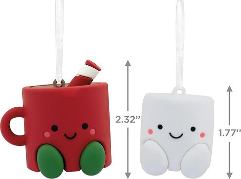 Hallmark Better Together Hot Cocoa and Marshmallow Magnetic Christmas Ornaments, Set of 2 in Saudi Arabia