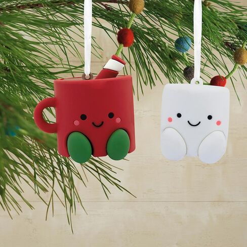 Hallmark Better Together Hot Cocoa and Marshmallow Magnetic Christmas Ornaments, Set of 2 in Saudi Arabia