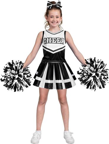 زي إبداعات spooktacular girl cheerleader ، عيد الهالوين اللطيف الزي الموحد مع الملحقات لحفلات اللباس in Saudi Arabia