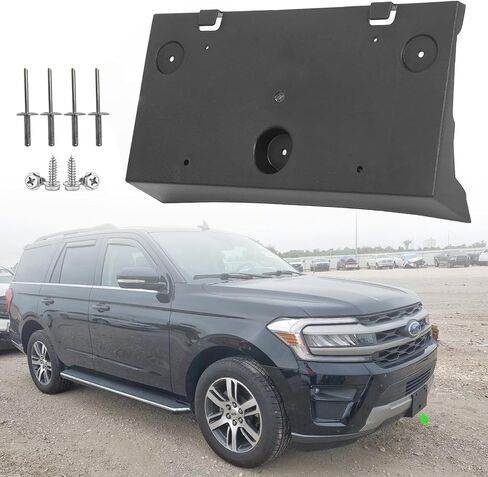 إطار لوحة الترخيص الأمامي لـ Ford Expedition 2022 2023 2024 Pront Pumper Lucker Bracket Bracket Bracket Respion Reply # NL1Z-17A385-AA Partslink # FO1068194 in Saudi Arabia