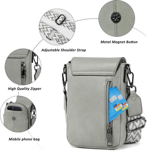 TANTOMI Small Crossbody Bags for Women, Small Purses with Card Slots Phone Purse Wide Adjustable Strap in Kuwait